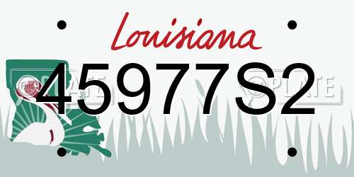 45977S2 Louisiana License Plate