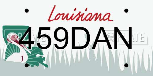 459DAN Louisiana License Plate