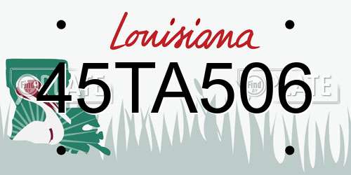 45TA506 Louisiana License Plate
