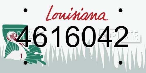 4616042 Louisiana License Plate