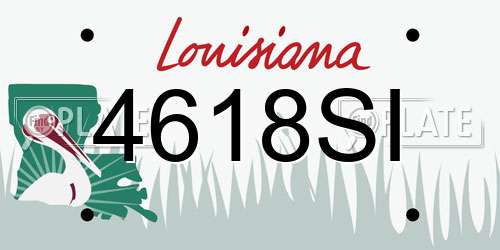 4618SI Louisiana License Plate