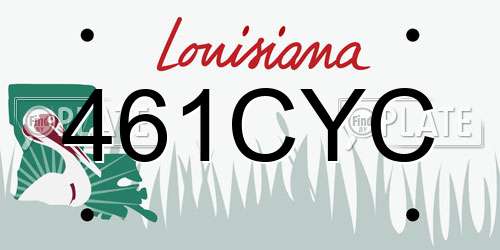 461CYC Louisiana License Plate