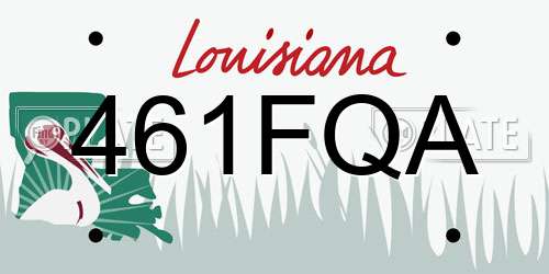 461FQA Louisiana License Plate