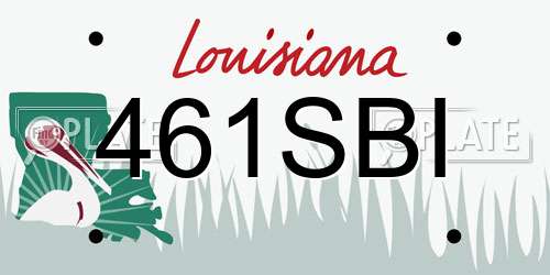 461SBI Louisiana License Plate