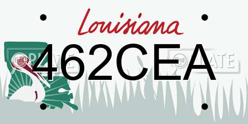 462CEA Louisiana License Plate