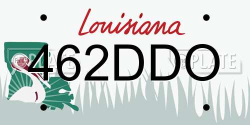 462DDO Louisiana License Plate