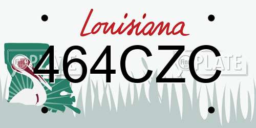 464CZC Louisiana License Plate