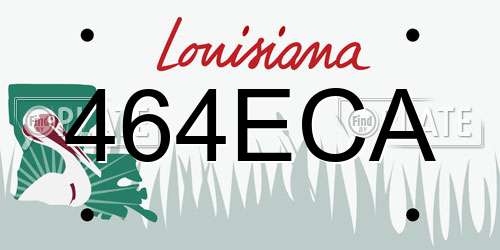 464ECA Louisiana License Plate