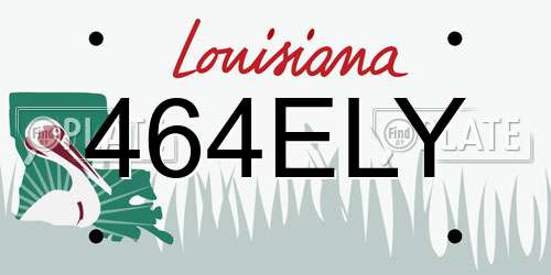 464ELY Louisiana License Plate
