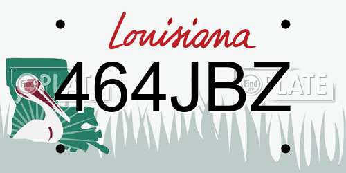 464JBZ Louisiana License Plate