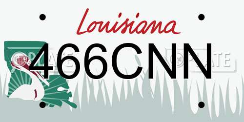 466CNN Louisiana License Plate