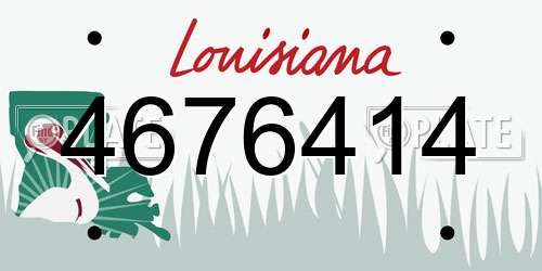 4676414 Louisiana License Plate