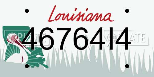 46764I4 Louisiana License Plate