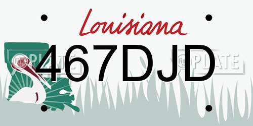 467DJD Louisiana License Plate