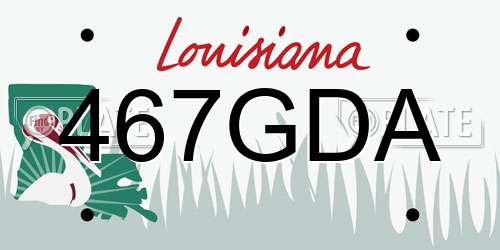 467GDA Louisiana License Plate