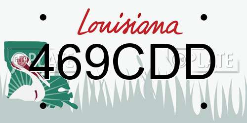 469CDD Louisiana License Plate