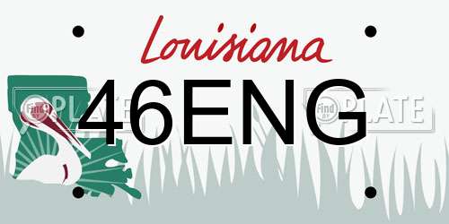 46ENG Louisiana License Plate