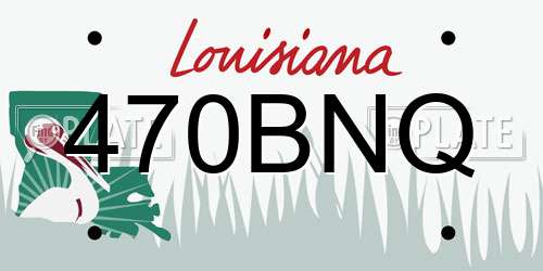 470BNQ Louisiana License Plate