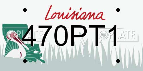 470PT1 Louisiana License Plate