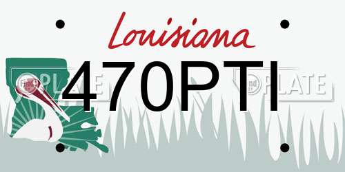470PTI Louisiana License Plate
