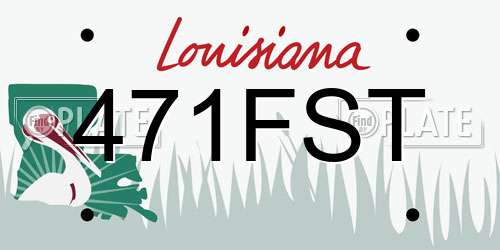 471FST Louisiana License Plate