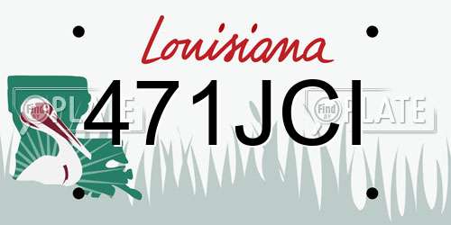 471JCI Louisiana License Plate