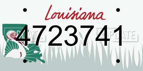 4723741 Louisiana License Plate