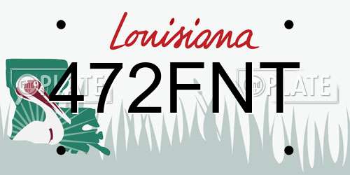 472FNT Louisiana License Plate