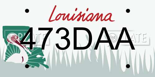 473DAA Louisiana License Plate