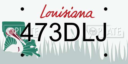 473DLJ Louisiana License Plate