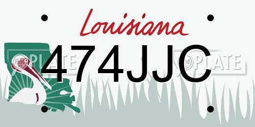 474JJC Louisiana License Plate