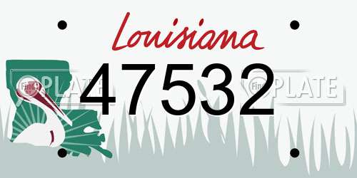 47532 Louisiana License Plate