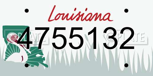 4755132 Louisiana License Plate