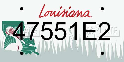 47551E2 Louisiana License Plate