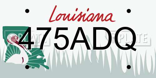 475ADQ Louisiana License Plate