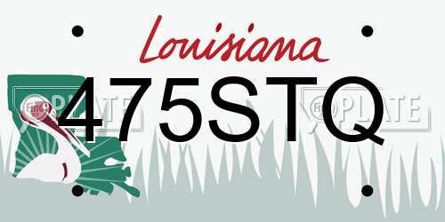 475STQ Louisiana License Plate