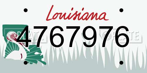 4767976 Louisiana License Plate