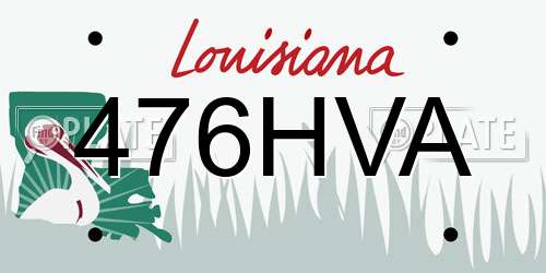 476HVA Louisiana License Plate