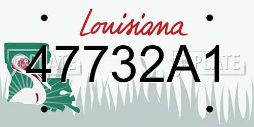 47732A1 Louisiana License Plate