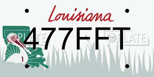 477FFT Louisiana License Plate