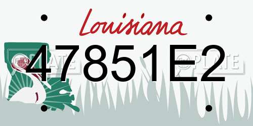 47851E2 Louisiana License Plate