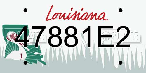 47881E2 Louisiana License Plate
