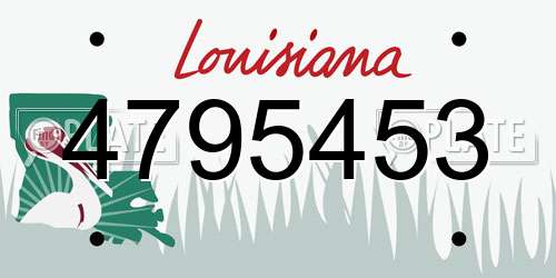 4795453 Louisiana License Plate