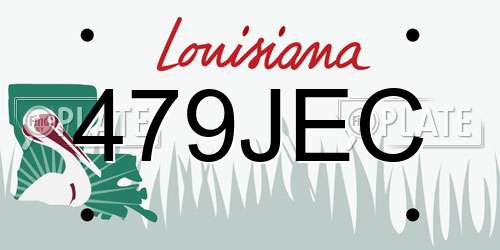 479JEC Louisiana License Plate
