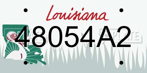 48054A2 Louisiana License Plate