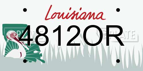 4812OR Louisiana License Plate