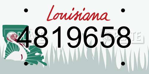 4819658 Louisiana License Plate
