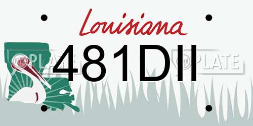 481DII Louisiana License Plate