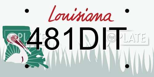481DIT Louisiana License Plate