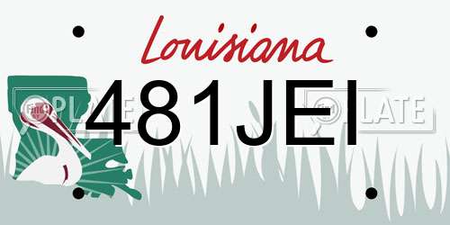 481JEI Louisiana License Plate